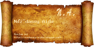 Nádassy Aida névjegykártya